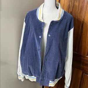Aerie Blue and White corduroy jacket